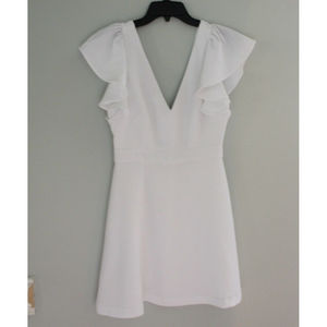 BGBGeneration White Sleeveless Dress Ruffle Sleeve Size 2